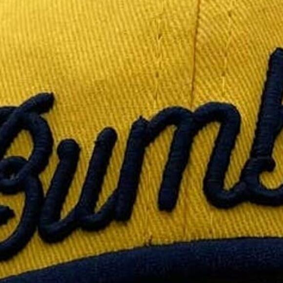 Bumble Logo Yellow Snapback Trucker Hat Adjustable Mesh Back Cap - Picture 8 of 8